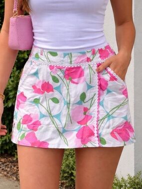 Lilly Pulitzer Skort “Had Me A Blast" Vibrant Floral Print | Size 14